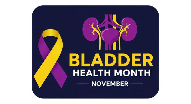 Bladder Health Month November Awareness Campaign with Organ Illustration