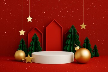 pedestal background christmas