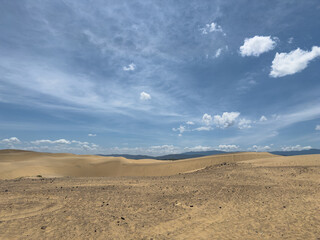 Solitude and open space in the sun-drenched desert dunes - Los Medanos de Coro, Venezuela