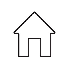 Home Icon – Minimal House Outline Symbol