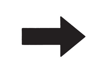 Bold Black Right Arrow Symbol Icon Vector Illustration