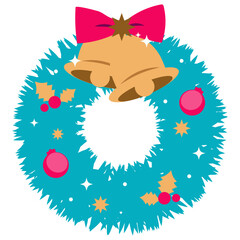 クリスマスリースのイラスト