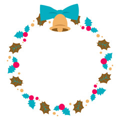 クリスマスリースのイラスト