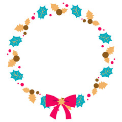 クリスマスリースのイラスト