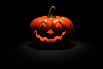 halloween pumpkin on black background