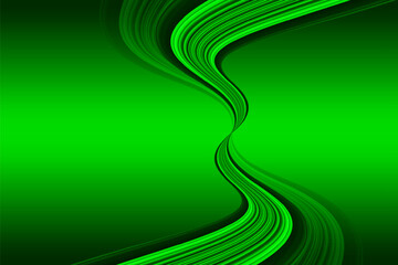 Abstract emerald lines on a glowing green gradient background. Suitable for banners, posters, websites, wallpapers, and backgrounds. Vector illustration.