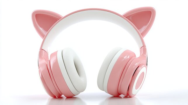 Listen in Style with These Adorable Pink Cat Ear Headphones for Kids & Teens - Perfect for Music, Gaming, & Online Learning Fun!