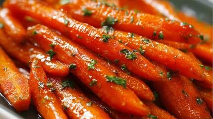 Delicious glazed carrots with fresh herbs for vibrant side dishes, adding a touch of elegance to your healthy eating lifestyle and culinary creations