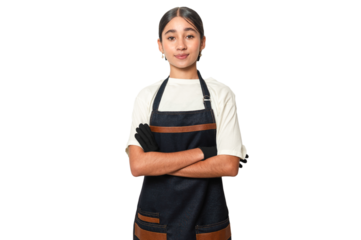 Young woman worker posing with crossed arms