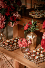 Social event; Individual Presentation Of Tasty Cookies For Party Guests