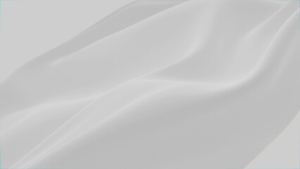 Abstract tenderness white silk background luxury wave cloth satin pastel color fabric. Milk liquid wave aqua splash, wavy fluid texture. Fluttering material. 3D ads animation motion design wallpaper