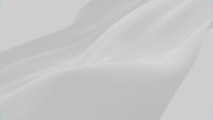 Abstract tenderness white silk background luxury wave cloth satin pastel color fabric. Milk liquid wave aqua splash, wavy fluid texture. Fluttering material. 3D ads animation motion design wallpaper