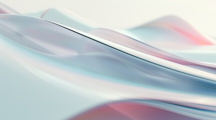 Naklejka premium Abstract Smooth Wave Pattern with Soft Blue Pink Colors Modern Artistic Design