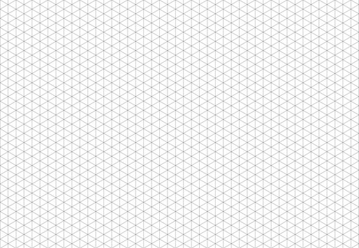 Isometric squared grid. Notebooks sheet blank template. Mathematic typography pattern for making notebook productions for education. Black isometric line guides. Printable 3d perspective backdrop. 