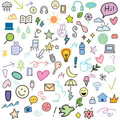 Hand Drawn Vector Set of Fun Everyday Symbols (svg)