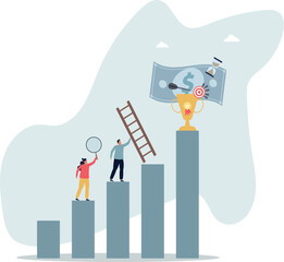 Obraz premium Employee incentive and motivation for job performance.life and employment of people.