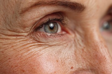 Fototapeta premium Closeup of Basal Cell Carcinoma on a Mature Female: A Macro Perspective on Cancer Care and Medical Insights