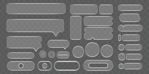 Shiny Glass Button Vector Pack for UI Design and Web Development
