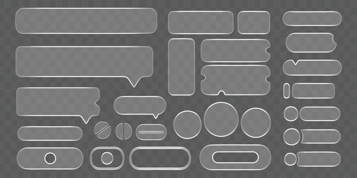 Shiny Glass Button Vector Pack for UI Design and Web Development