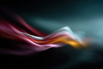 Obraz premium Abstract art composition of flowing colorful waves symbolizing balance between motion and serenity 