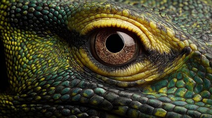 Naklejka premium Closeup of an Aggressive Nile Monitor Lizard with Intense Eyes and Sharp Claws - An Exotic Reptile Pet
