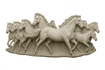 Mustangs Bas Relief