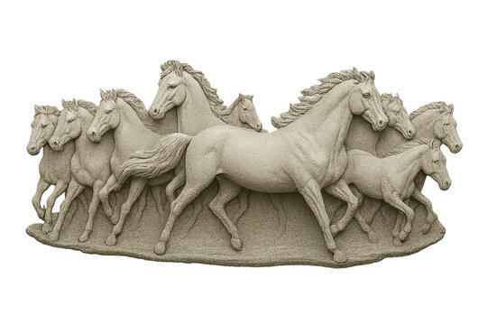 Mustangs Bas Relief
