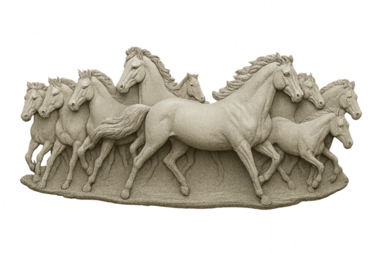 Mustangs Bas Relief