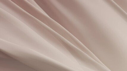 Abstract tenderness beige brown silk background luxury wave cloth satin pastel color fabric. Gold aqua liquid wave splash, wavy fluid texture. Fluttering material. 3D animation motion design wallpaper - Powered by Adobe