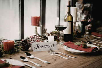 christmas table setting