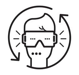 Learning with Virtual Reality System - Illustration