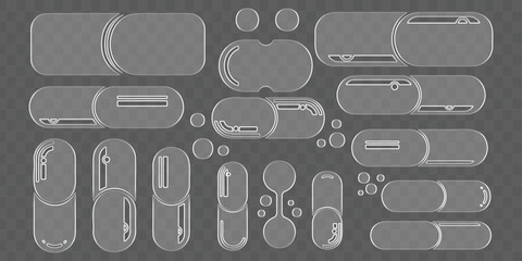 Minimalist Infographic Elements Set of Icons in Various Shapes and Styles
