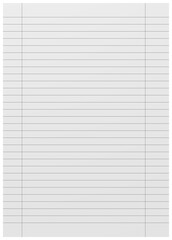leeres liniertes Blatt Papier, ungelocht
