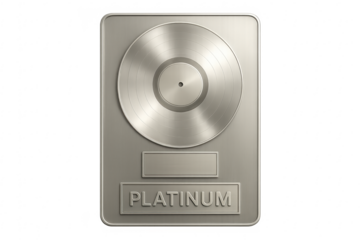 Platinum vinyl record award achieving music album success