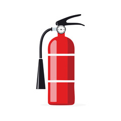 Obraz premium Bright Red Fire Extinguisher Illustration Safety Equipment Firefighting Apparatus Emergency Protection Tool Isolated