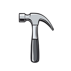 Claw Hammer Tool Isolated on White Background for Construction and Repair