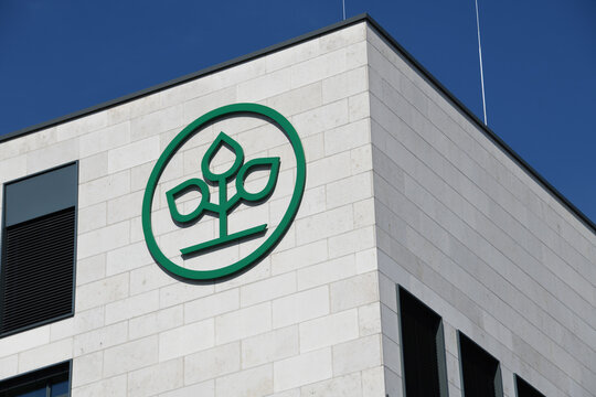 Nuremberg, Bavaria, Germany - July 4, 2025: AOK logo in Nuremberg, Germany - AOK - Allgemeine Ortskrankenkasse - is one of the leading health insurance companies in Germany