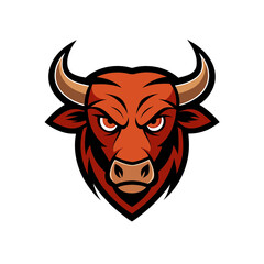 Powerful Bull Head Mascot Logo Design for Sports and Brand Identity