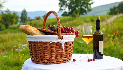 Brotzeit mit Wein und K&auml;se