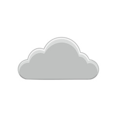 Fototapeta premium Gray cloud illustration with a shadow effect, perfect for weather, climate concepts.