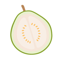 A Slice of White Guava Fresh Fruit icon.