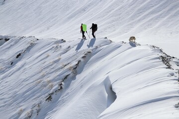 On the ridge of Mount Naz with friends....