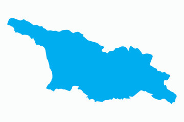 Fototapeta premium Vector graphic artwork suitable for print and web containing flat detailed map of GEORGIA