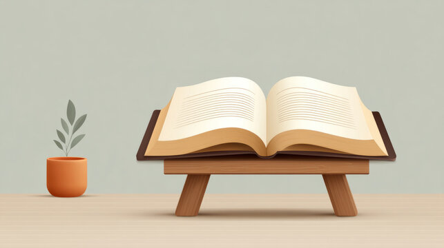 Ashura day reflection with open quran on wooden stand for spiritual meditation
