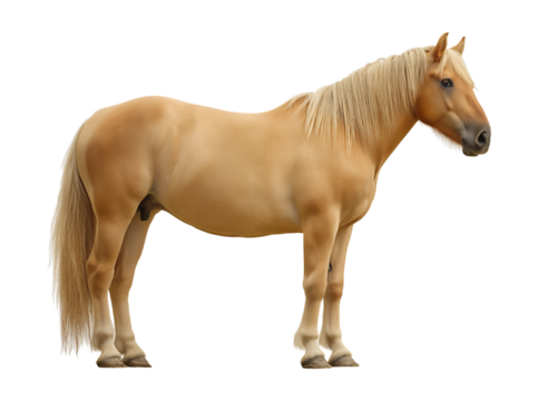 Majestic Palomino Horse Cutout: Isolated Equine Beauty isolated on a transparent background