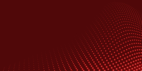 An abstract colorful wave of glowing dots that creates the illusion of moving waves on a dark background. The visualization resembles a dynamic vector 3D wave that combines technology, art of the