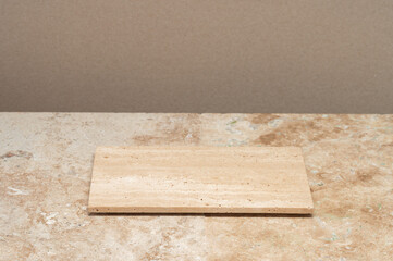Place for your text. Natural travertine stone background, marble texture
