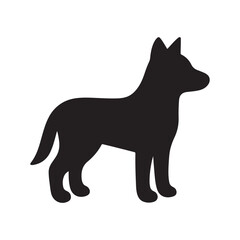 Dog Silhouette Vector – Black Animal Icon Design