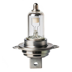 A halogen bulb for a car on a white background, showcasing