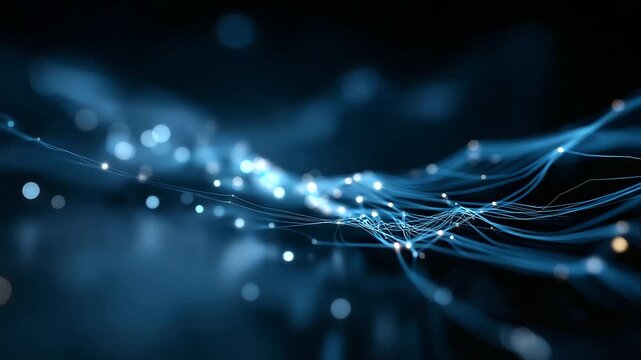 A glowing AI driven platform visualizing machine learning insights neural networks stretching across the screen atmosphere of innovation analysis and futuristic technology wit